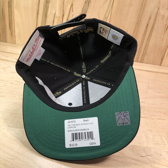 Mitchell & Ness Golden State Warriors Old School Logo Snapback Hat Cap - Picture 7 of 10